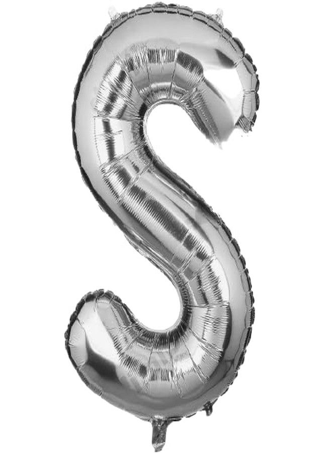 Flyloons Silver S Letter Foil Balloon Alphabets Balloons - Size 16 Inch - Perfect for Birthday Decoration Items, Anniversary, Bachelorette, Wedding, Farewell Create Your Own Custom Phrase and Name